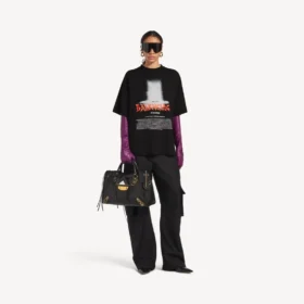 „The Door“ Oversize-T-Shirt für Damen in Schwarz