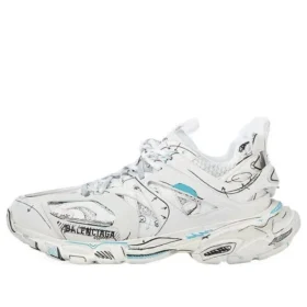Track 1.0 Sneaker „Weiß-Blau Mesh und Nylon Graffiti“ 542436W3SRA9014