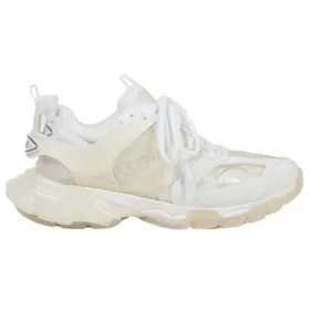 Track Clear Sole Low Mesh-Nylon-Sneaker Weiß 647742W3BM19000