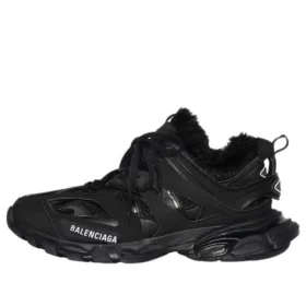 Track-Sneaker „Kunstfell Schwarz“ 668556W3CQ11000