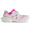 Track-Socken-Sneaker „Weiß und Neonrosa, Strick und Nylon“ 736328W3SKC9055