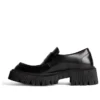 Tractor-Loafer „Schwarzes glattes Kalbsleder“ 760439WA8E91000