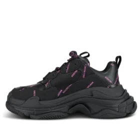 Triple S Sneaker „All Over Logo – Black Pink“ 524039W2FA11050