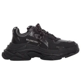 Triple S Sneaker „Allover Logo – Schwarz“ 536737W2FA21081