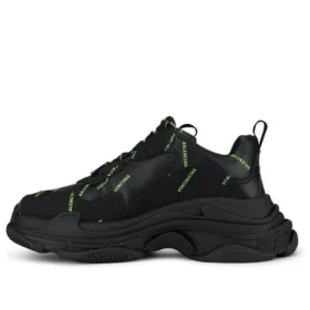 Triple S Sneaker „Allover Logo – Schwarz Fluo-Gelb“ 536737W2FA11070