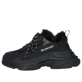 Triple S Sneaker „Faux Fur Black“ 668563W3CQ51000 Triple S Sneaker „Faux Fur Black“ 668563W3CQ51000