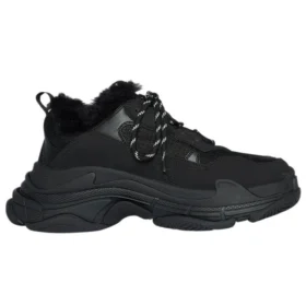 Triple S Sneaker „Faux Fur Black“ 668563W3CQ51000 Triple S Sneaker „Faux Fur Black“ 668563W3CQ51000