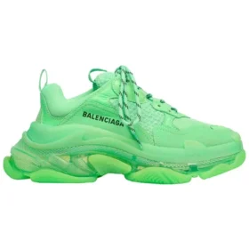 Triple S Sneaker mit transparenter Sohle „Neon Green“ 544351W2CF13801