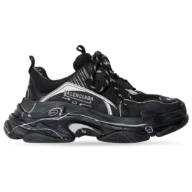 Triple S Sneaker „Schwarz“ 524039W3SRB1090