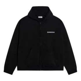 Turn Hoodie mit Reißverschluss, weite Passform „Schwarz“ 674719TLVB49034