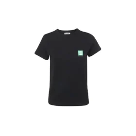 Umweltfreundliches Baumwoll-T-Shirt mit kurzen Ärmeln, schwarz 578133THV631000