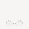 Unauffällige rechteckige Sonnenbrille in Silber Unauffällige rechteckige Sonnenbrille in Silber