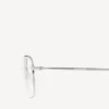 Unauffällige rechteckige Sonnenbrille in Silber Unauffällige rechteckige Sonnenbrille in Silber