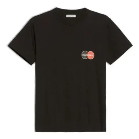 Uniform mit Logo-Aufdruck, Retro, Small, Slim Fit, Kurzarm, Schwarz 612964TIV791000