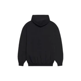 Unisex FW21 Fleece mit Logo-Aufdruck, langärmelig, mit Kapuze, schwarz 600583TKVI81070