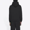 Unisex FW21 Fleece mit Logo-Aufdruck, langärmelig, mit Kapuze, schwarz 600583TKVI81070