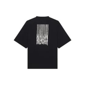 Unisex FW21 T-Shirt mit Rundhalsausschnitt und Aufdruck, schwarz 661715TKVE51070