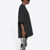 Unisex FW21 T-Shirt mit Rundhalsausschnitt und Aufdruck, schwarz 661715TKVE51070