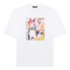 Unisex-T-Shirt mit „I Love Dogs“-Aufdruck, weiß, 641614TJVH19000