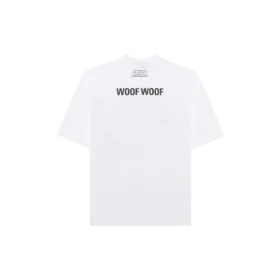 Unisex-T-Shirt mit „I Love Dogs“-Aufdruck, weiß, 641614TJVH19000