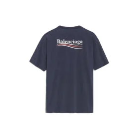 Unisex-T-Shirt mit Logo-Muster und kurzen Ärmeln, marineblau 556150TAV444128