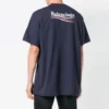Unisex-T-Shirt mit Logo-Muster und kurzen Ärmeln, marineblau 556150TAV444128