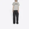 Unscharfes Logo, Loch-Design, Retro-Klassiker, Kurzarm, Unisex, Grau 661705TKVD58174