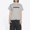 Unscharfes Logo, Loch-Design, Retro-Klassiker, Kurzarm, Unisex, Grau 661705TKVD58174