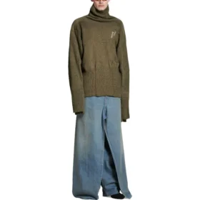 Upcycling-Sockenpullover „Dark Green“ 768686T71932525