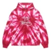 Valentinstag-Tie-Dye-Hoodie, weite Passform „Rot“ 675003TLVI86802