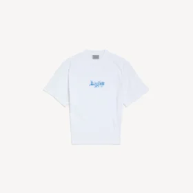 Weißes Kurzarm-Top für Damen mit Sketchy-Motiv