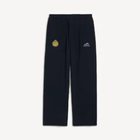 Weite Herren-Fußball-Jogginghose in Schwarz Weite Herren-Fußball-Jogginghose in Schwarz