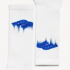 „Wet Brush“-Socken für Herren in Weiß/Blau „Wet Brush“-Socken für Herren in Weiß/Blau