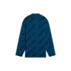 Wollpullover mit Rundhalsausschnitt und durchgehendem Logo „Petrol Blue“ 657400T15672470