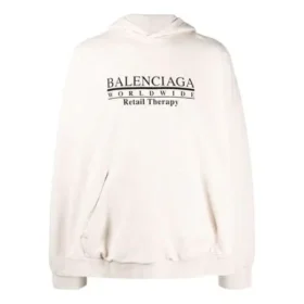 Worldwide Logo Popover-Hoodie „Chalky White Black“ 674986TLVA99054