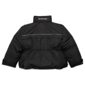 Wrap-Parka-Jacke „Schwarz“ 751715TNO191000