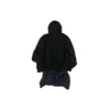 XXXL T-Shirt-Hoodie mit Aufnähern, Oversize „Schwarz“ 720406TNVD91070