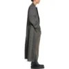 Zweireihiger Karomantel „Schwarz-Grau“ 704488TMU021070